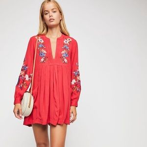 HP Free People Mia Mini Dress Boho Embroidered NWT